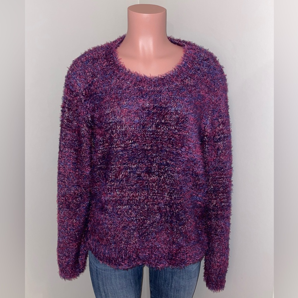 Lou & Grey Purple Crew Neck Sweater NWT